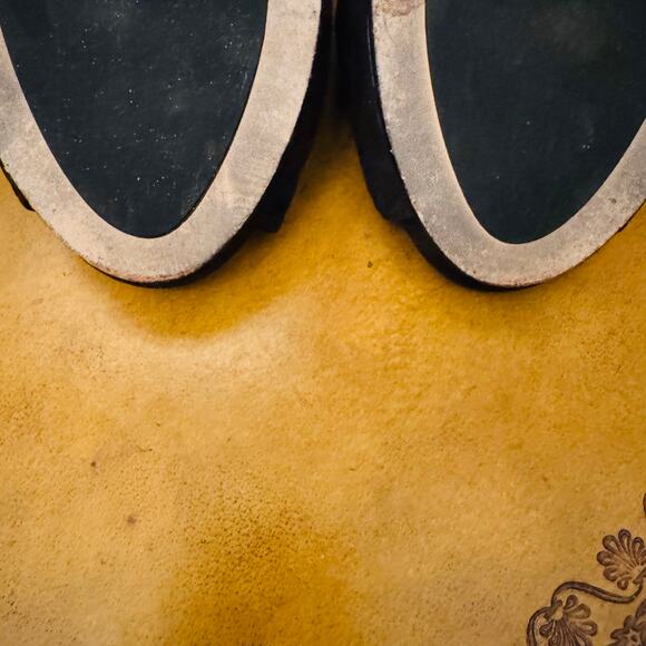 Eileen Fisher Women Black Suede Leather Wedge Peep Toe Slingbak Crescent Shoes 9 - Picture 11 of 12